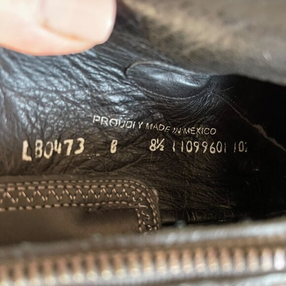 Lane Cossette Black Leather Cowboy Booties – Women’s Size 8.5 - Picture 8 of 9